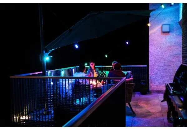 Immax NEO 07900L -LED RGB+CCT Dimmerabile catena 15xLED/1W/230V 15m Wi-Fi Tuya IP65+RC