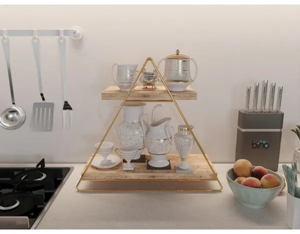 Organizzatore per scaffali 35x40 cm oro