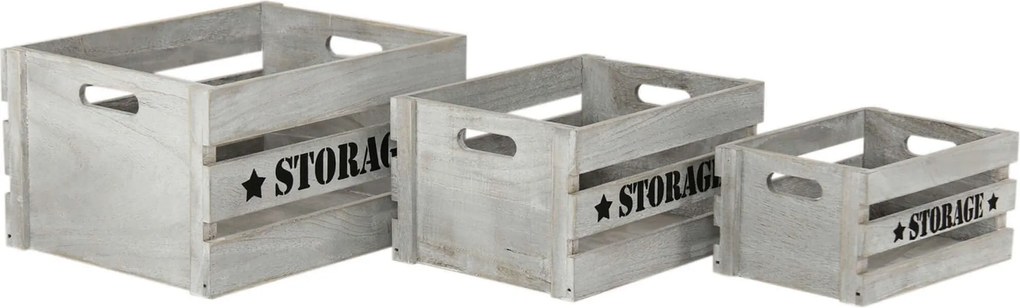 COOPER - set di 3 cassette in legno