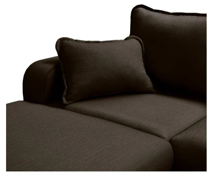 Divano angolare nero (angolo sinistro) Beata - Ropez