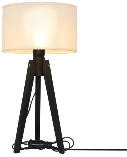 Lampada da tavolo ALBA 1xE27/15W/230V color crema/pino