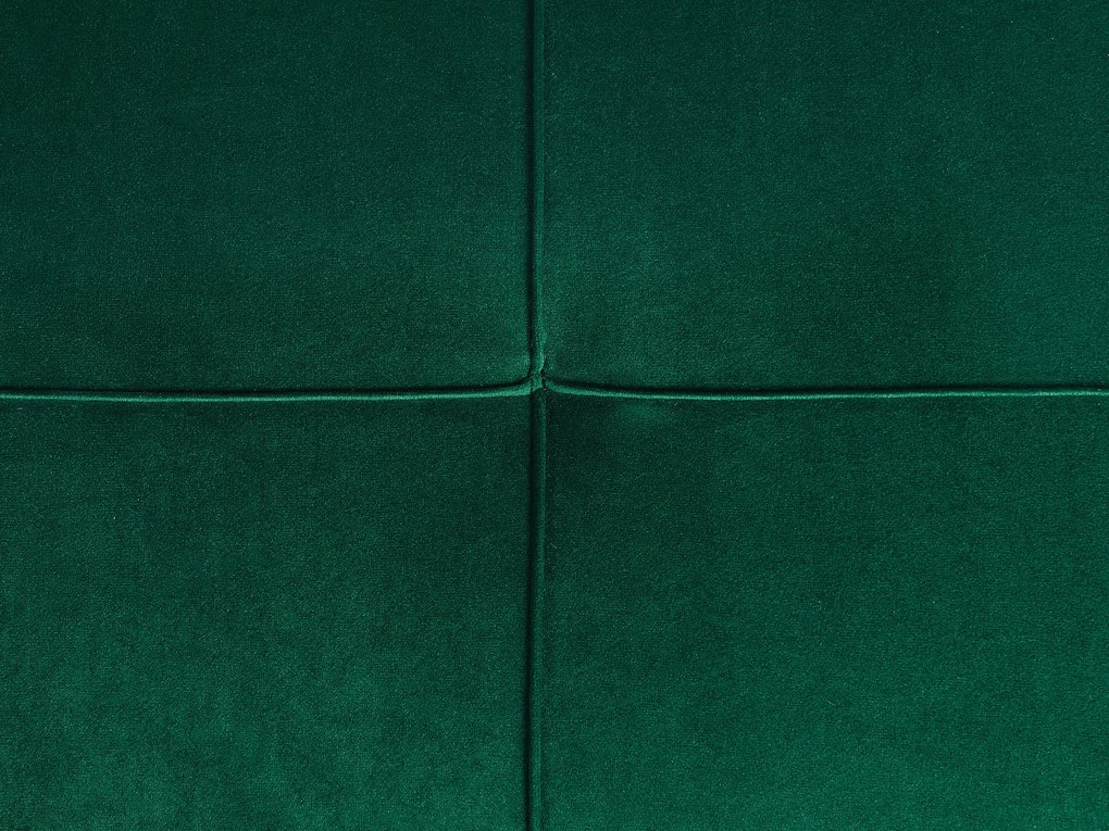 Chaise longue regolabile in velluto verde smeraldo LOIRET Beliani
