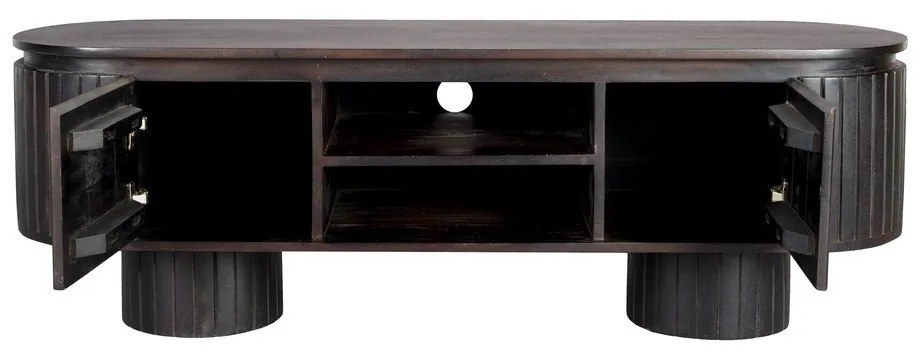 Mobile TV marrone scuro in mango massiccio 140x45x40 cm Kenji – Dutchbone