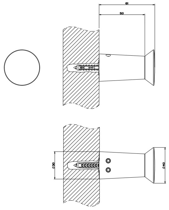 Gancio Appendino A Muro Cono 45521 Gessi