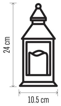 Decorazione natalizia LED 1xLED/3xAAA nero