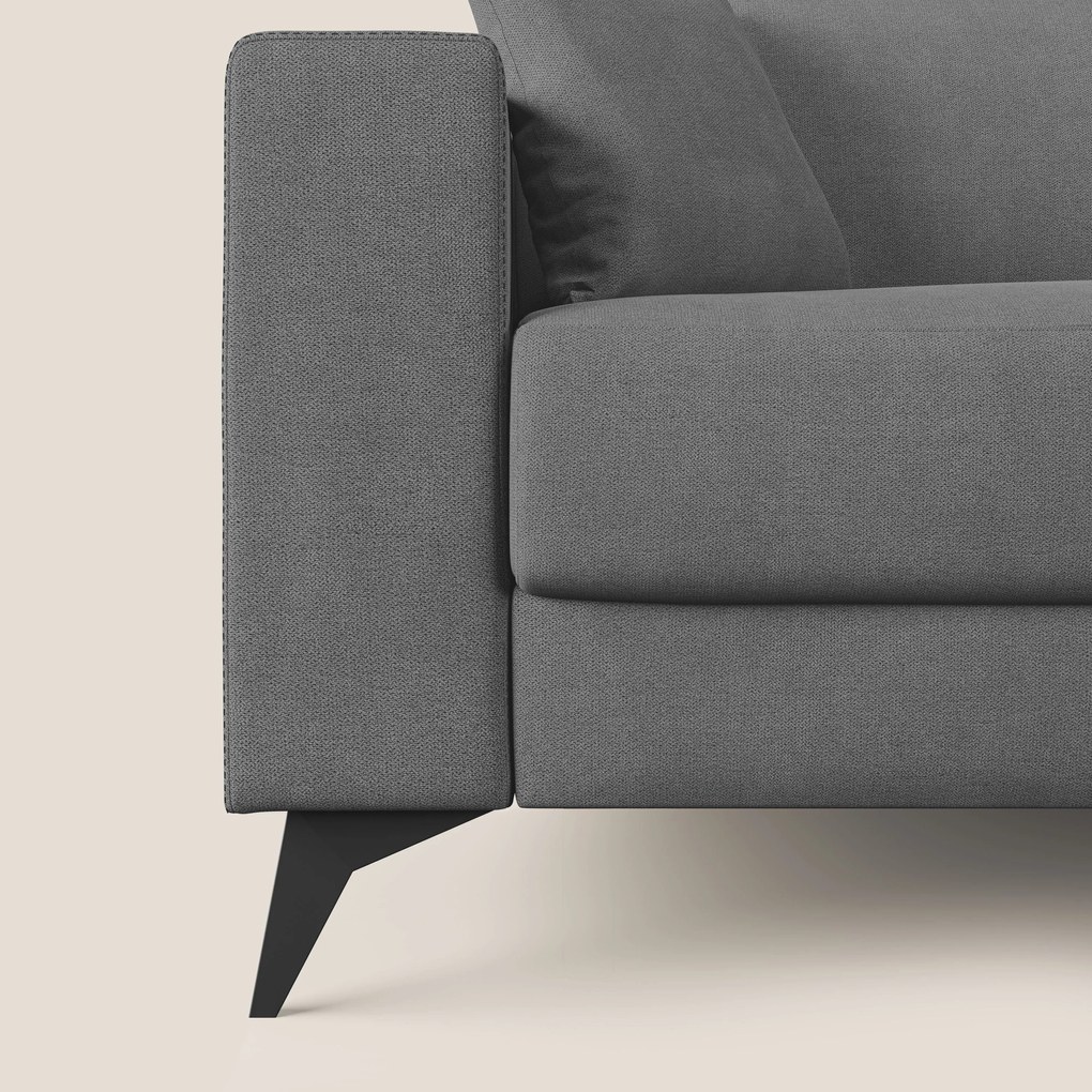 Pegaso divano letto angolare con poggiatesta reclinabili e rivestimento impermeabile T02 grigio