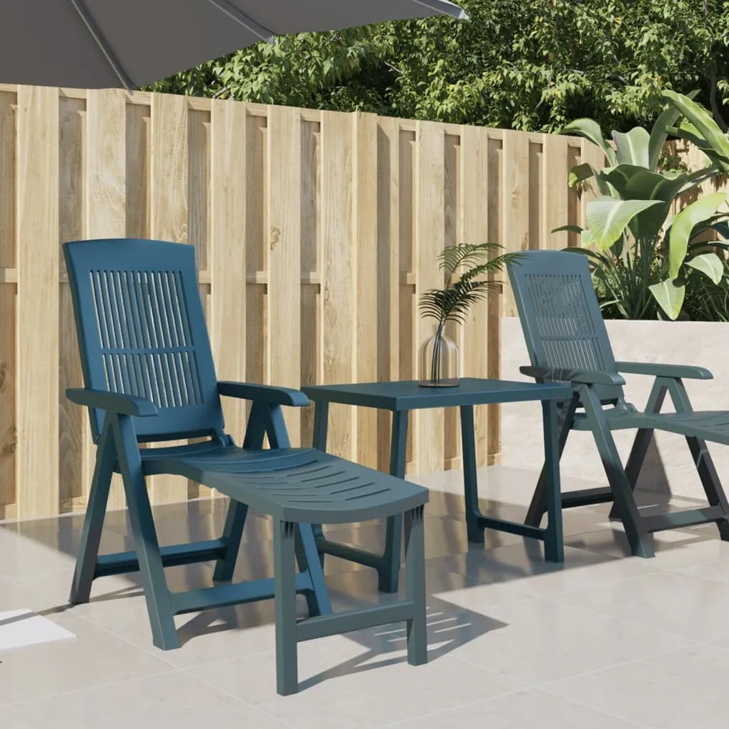 Lettino Prendisole Verde İn Plastica /