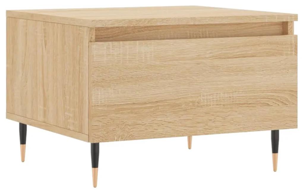 Tavolino da salotto rovere sonoma 50x46x35 cm legno multistrato