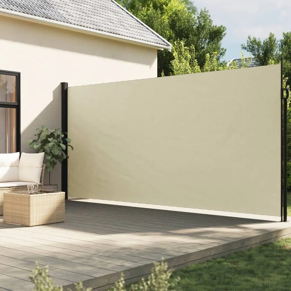 Tenda Da Sole Laterale Retrattile Crema 220x600 Cm /