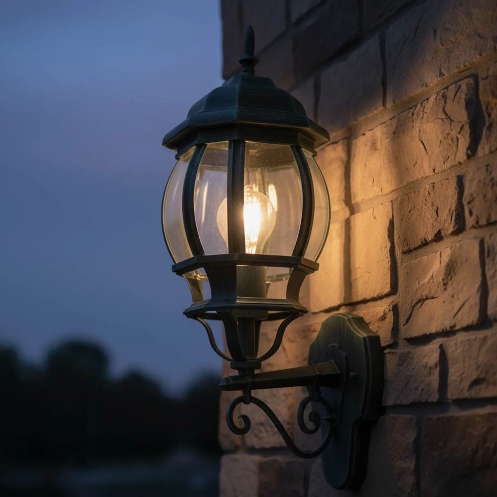 Applique da Esterno Storica E27 IP54 Verde Anticato - Serie BELLINI 1A