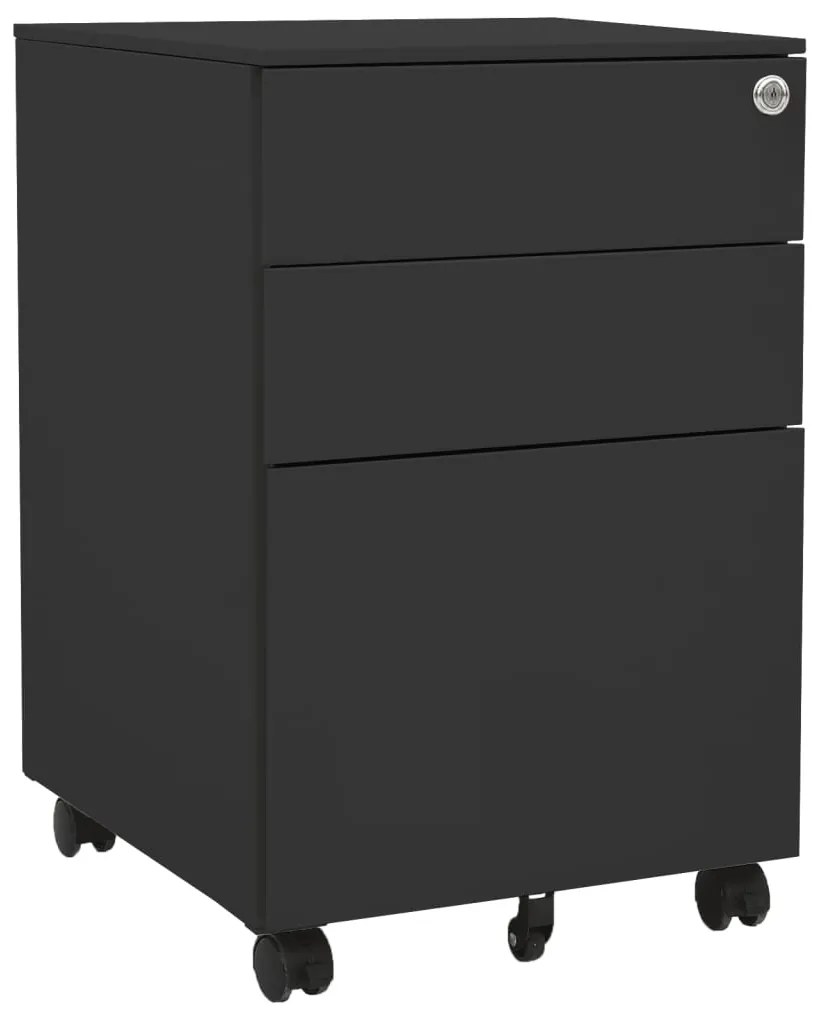 Schedario Mobile Antracite 39x45x60 Cm İn Acciaio /