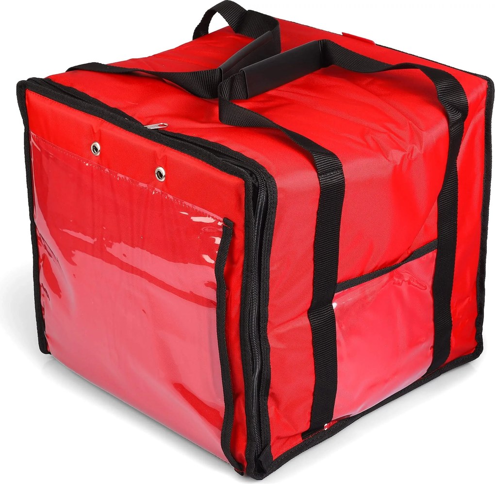 Borsa Termica Porta Pizze da Asporto 8/10 Cartoni Safemi Express 10 Rossa e Nera...