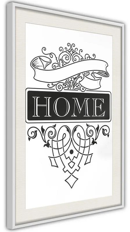 Poster  Home III  Cornice Quadri Cornice d'oro con passe-partout, Larghezza x Altezza Home decor 20x30