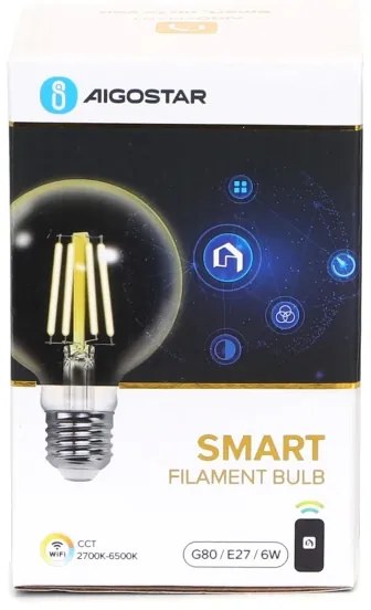 Lampadina LED dimmerabile FILAMENT G80 E27/6W/230V 2700-6500K Wi-Fi - Aigostar
