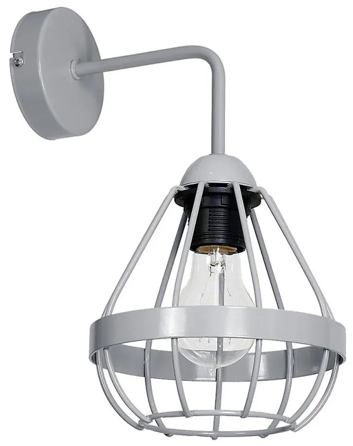 Applique RING 1xE27/60W/230V grigio