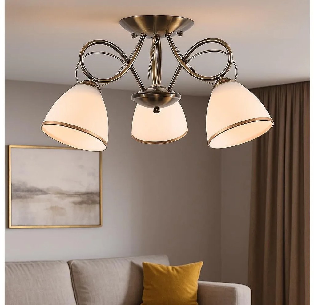 Brilagi - Plafoniera FRED 3xE27/60W/230V Ø 59 cm bronzo