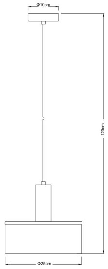Globo 15551H2 - Lampadario a sospensione con filo CLASSIS 1xE27/15W/230V