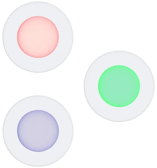 Eglo 32881 - Set 3x faretti da incasso LED RGB dimmerabili FUEVA-C 1xLED/3W/230V