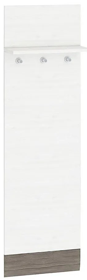 Appendiabiti a parete SARPA 136x40 cm bianco/marrone