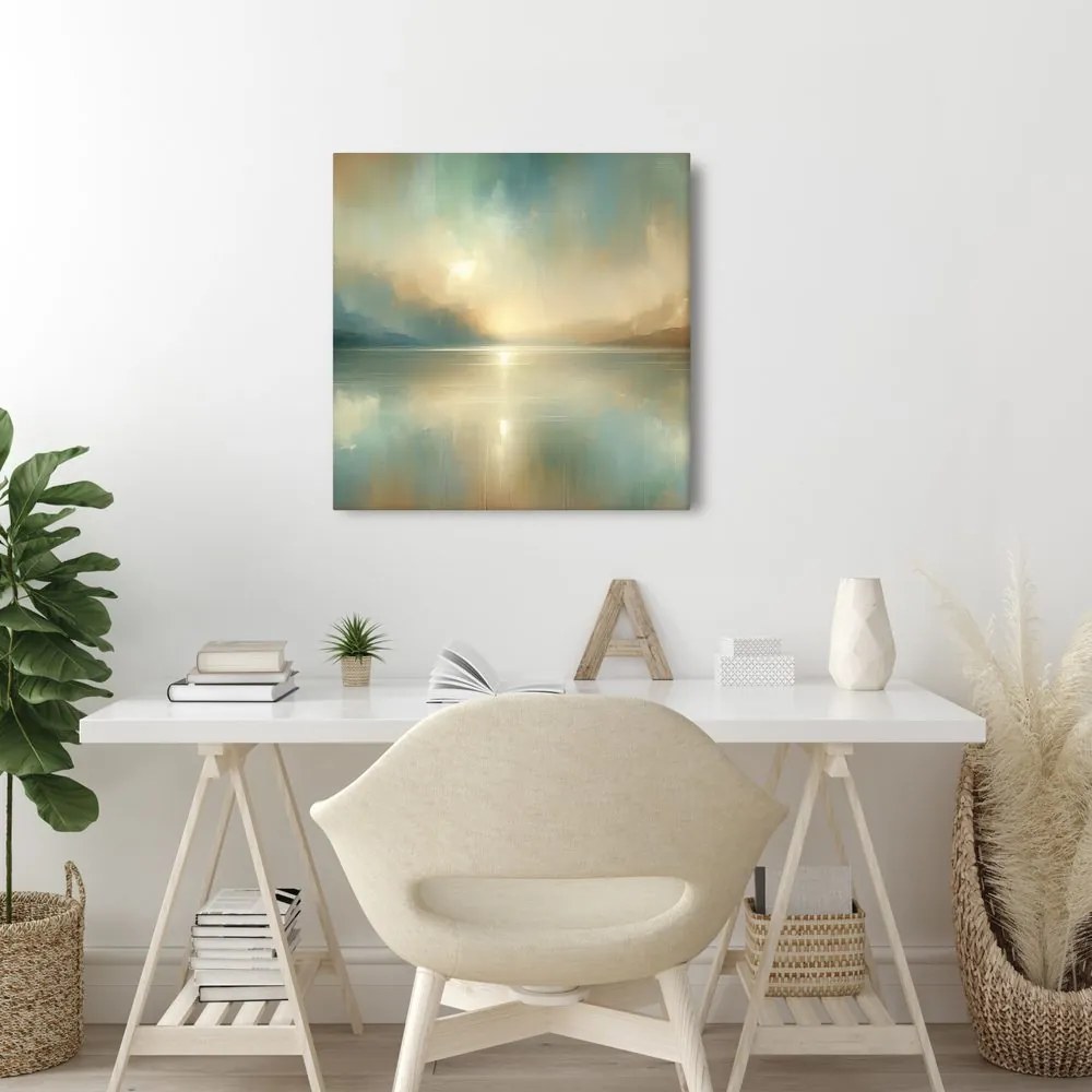 Quadro su tela – Toni delicati della natura al lago