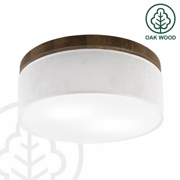 Brilagi - Lampada LED da soffitto BELLADONNA 2xE27/15W/230V Ø40 cm bianco/noce
