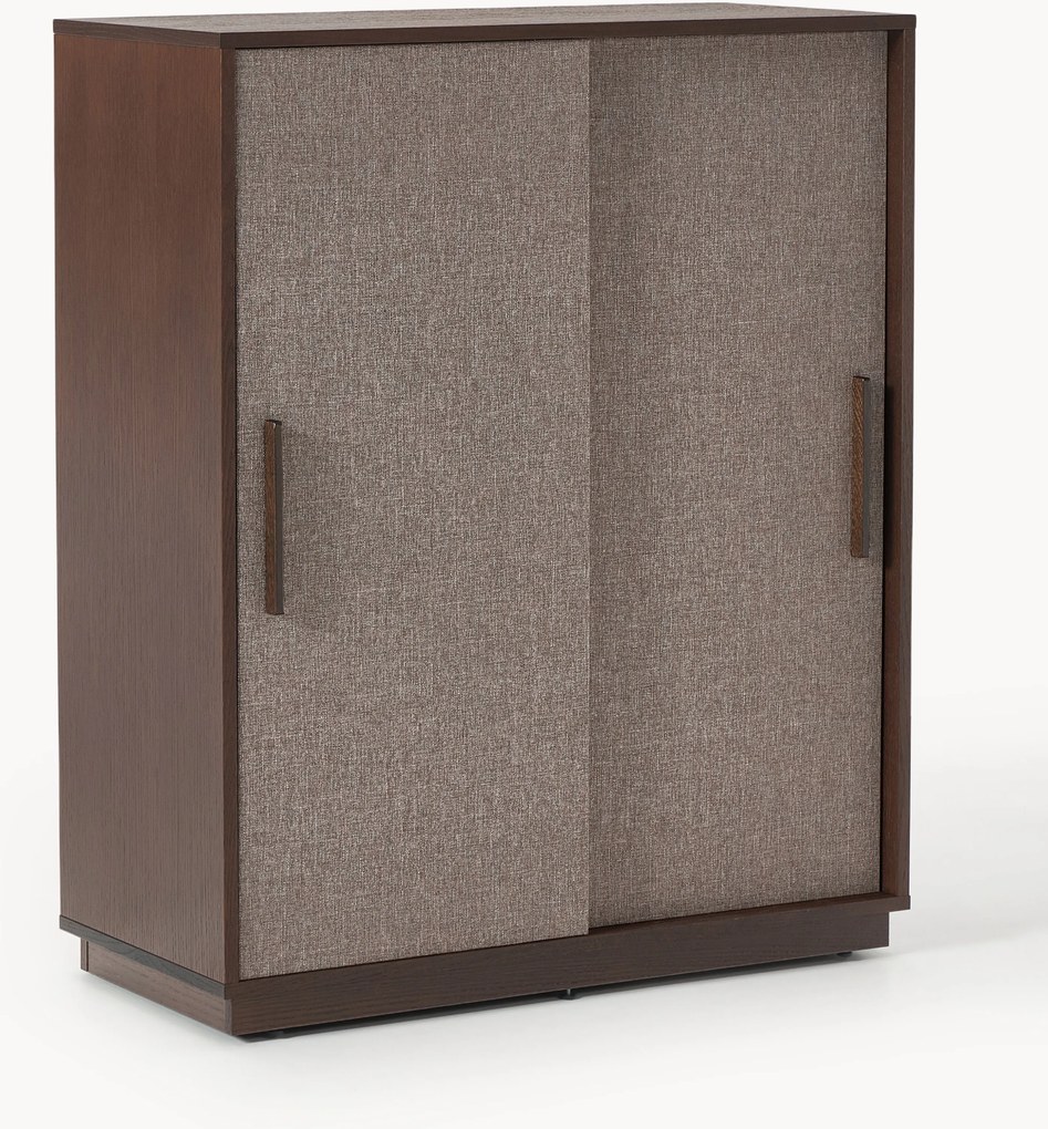 Credenza alta in legno con frontale imbottito Wisp