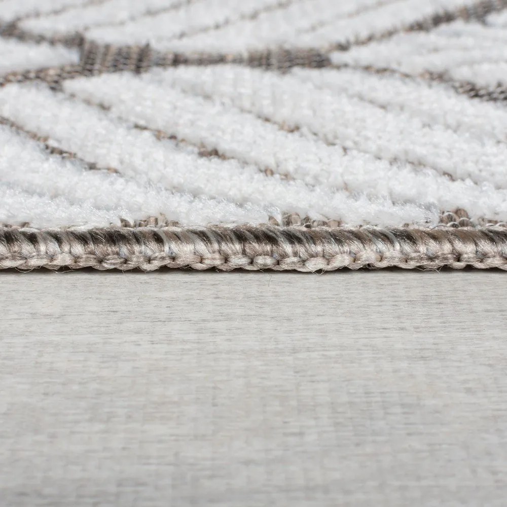 Tappeto da interno e esterno avorio 80x150 cm Elm Leaf – Flair Rugs