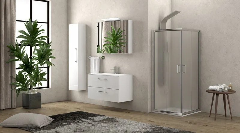 Cabina doccia 120x120 altezza 180cm vetro opaco modello K410 - KAMALU