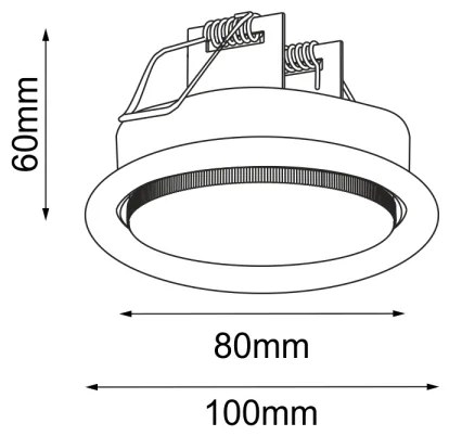 Brosline 3028 - Lampada da incasso DROP 1xGX53/9W/230V nera