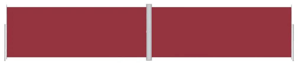 Tenda da Sole Laterale Retrattile Rossa 200x1000 cm