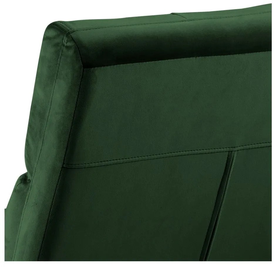 Poltrona verde con rivestimento in velluto Alba – Actona