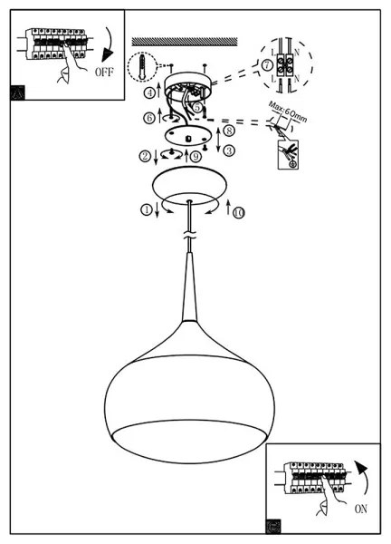 Eglo 97087 - Lampada a sospensione LED RGBW dimmerabile COMBA-C LED/18W/230V