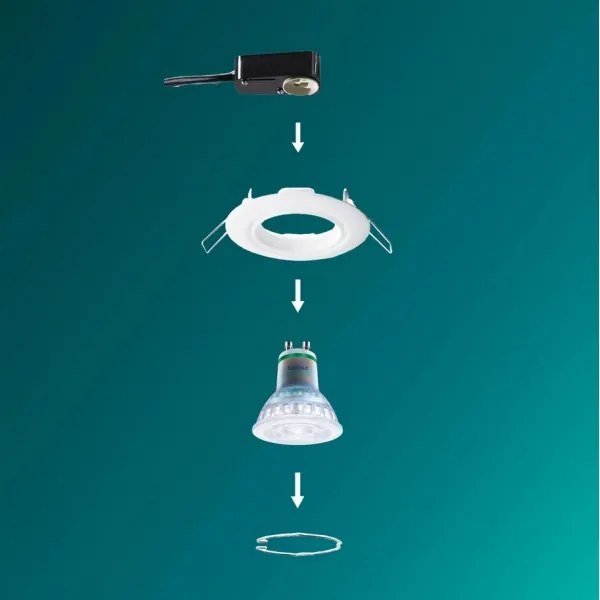 Philips - Confezione da 3 faretti da incasso PERIDOT 1xGU10/7W/230V bianco