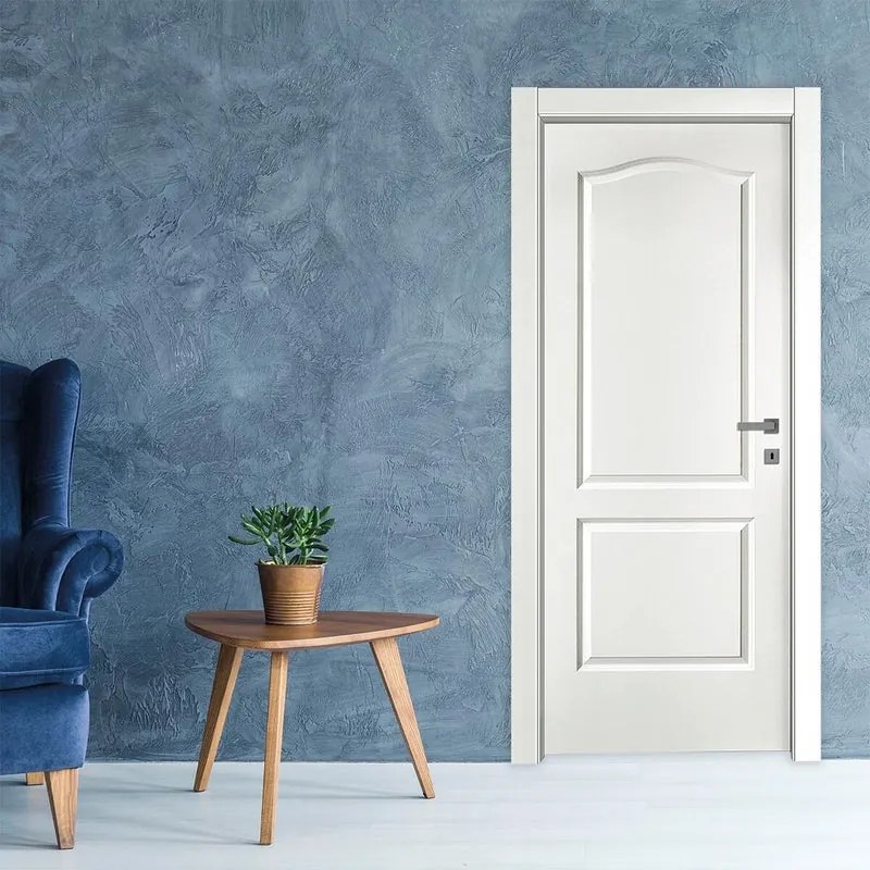 Porta interna a battente Empire in MDF colore bianco, L 70 x H 210 cm, apertura a sinistra