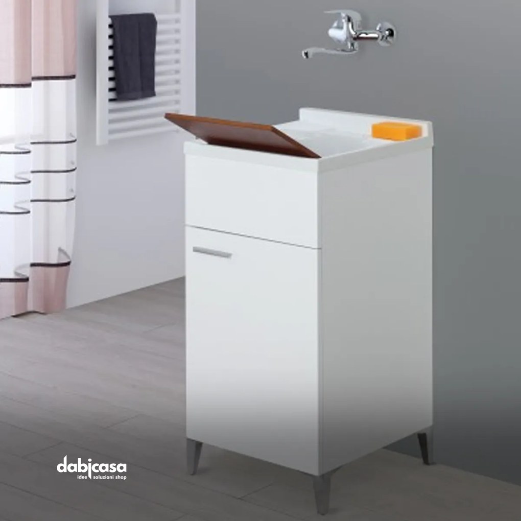 Lavatoio "Stella" Colore Bianco Lucido 45 x 50 cm