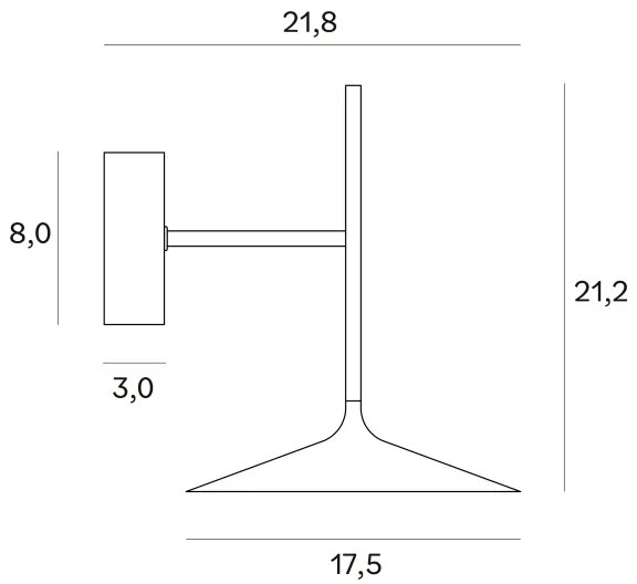 MAXLIGHT W0303 - Applique a LED HANA LED/6W/230V nero