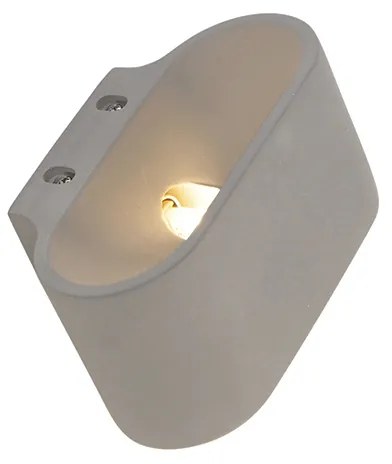 Lampada da parete ovale smart in cemento con Zigbee G9 - Arles