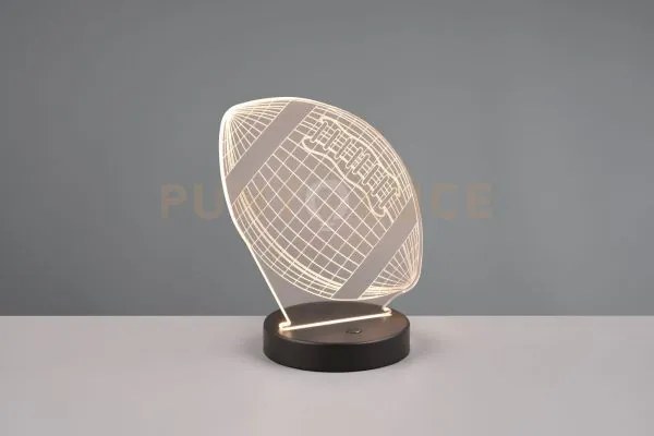 Football lampada da tavolo led 3,2w 250lm, 3000k decoro pallone da ...