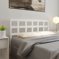 Testiera per Letto Bianca 145,5x4x100 cm Legno Massello di Pino cod mxl 52956