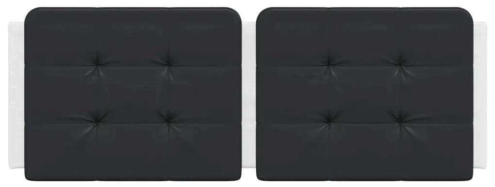 Cuscino testiera nero e bianco 120 cm in similpelle