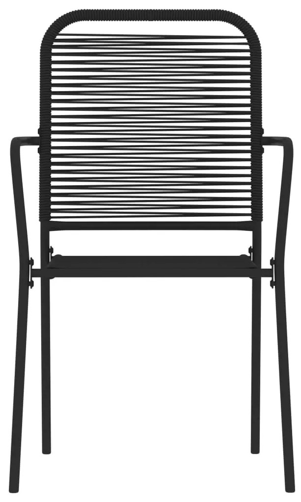 Set mobili da pranzo per giardino 7 pz nero