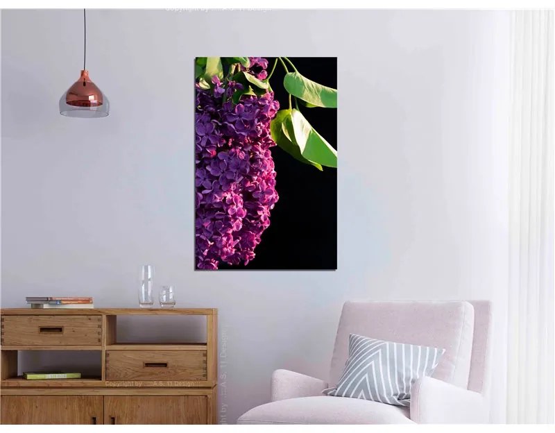 Quadro Colours of Spring (1 Part) Vertical  Colore Viola, Dimensioni e Misure 80x120