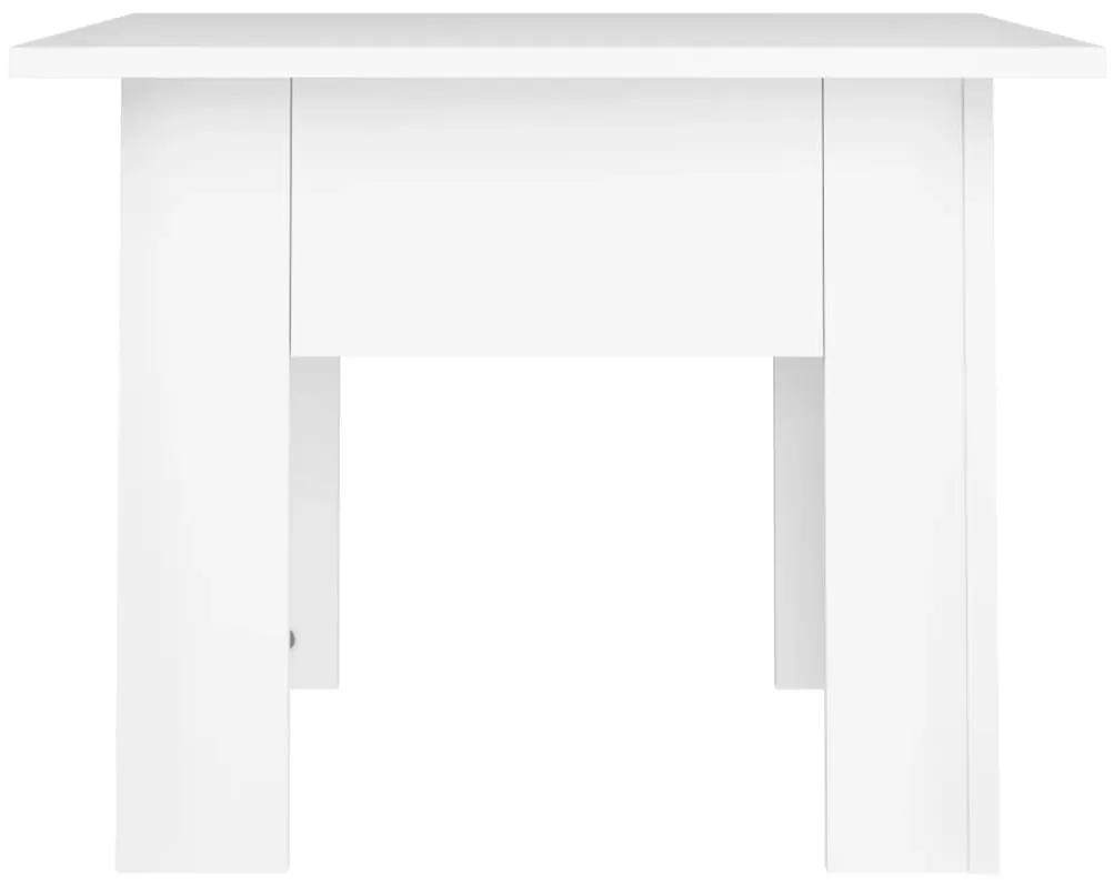 Tavolino da salotto bianco 55x55x42 cm in legno multistrato