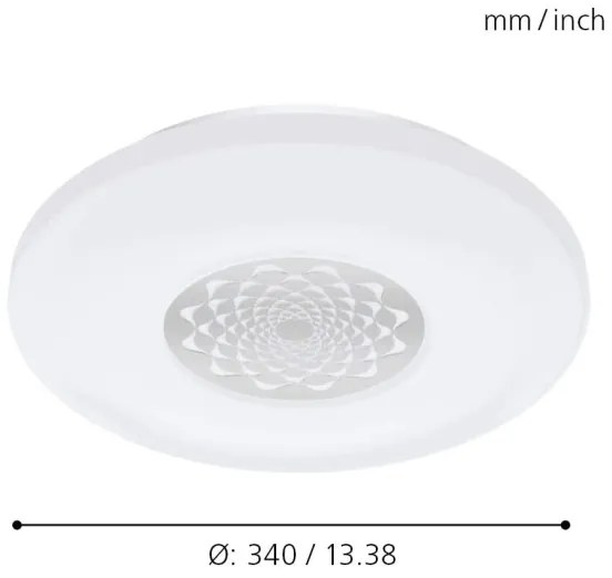 Eglo 96821 - Applique/Plafoniera LED dimmerabile CAPASSO-C LED/17W/230V