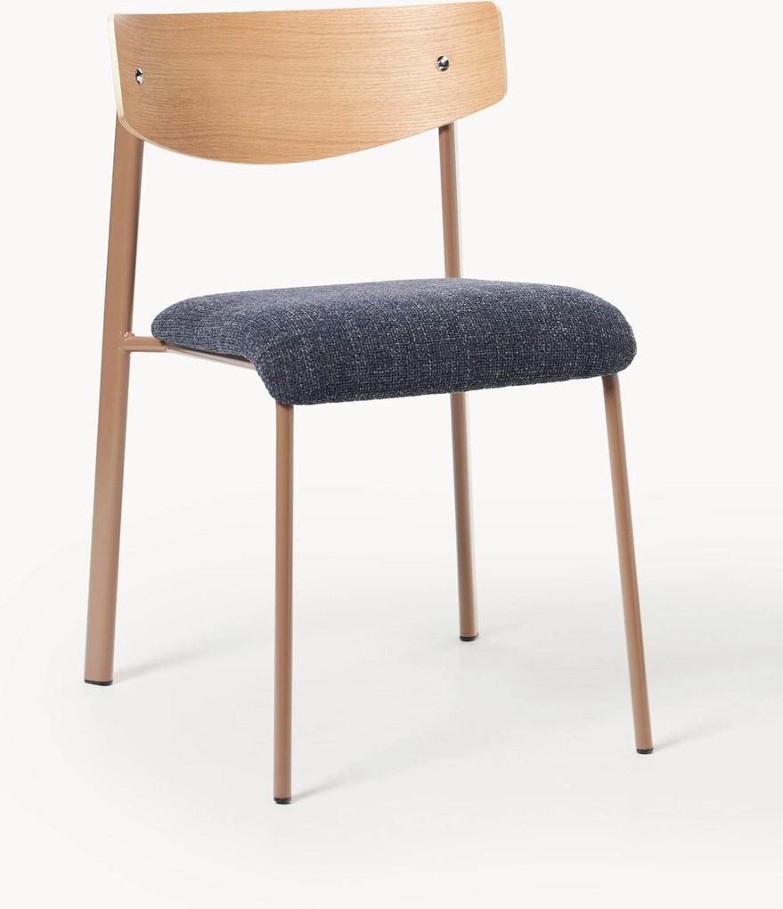 Sedia imbottita in legno di quercia Nadia