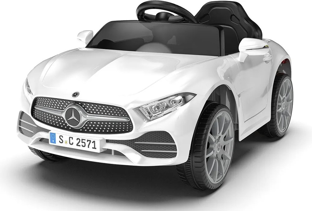 Macchina Elettrica per Bambini 12V con Licenza Mercedes CLS Small Bianco...