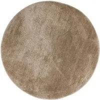 Tappeto Rotondo Miami, Beige, Poliestere, 160x160x1 cm, EPIKASA