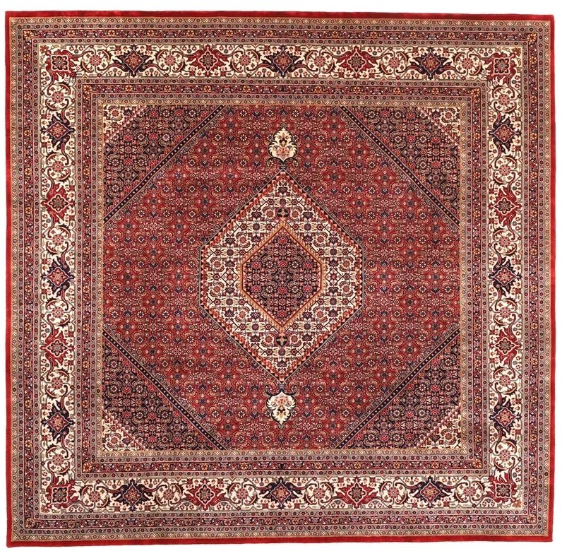 Bidjar Tappeto orientale 250 x 250 Rosso (Indian) Annodato A Mano