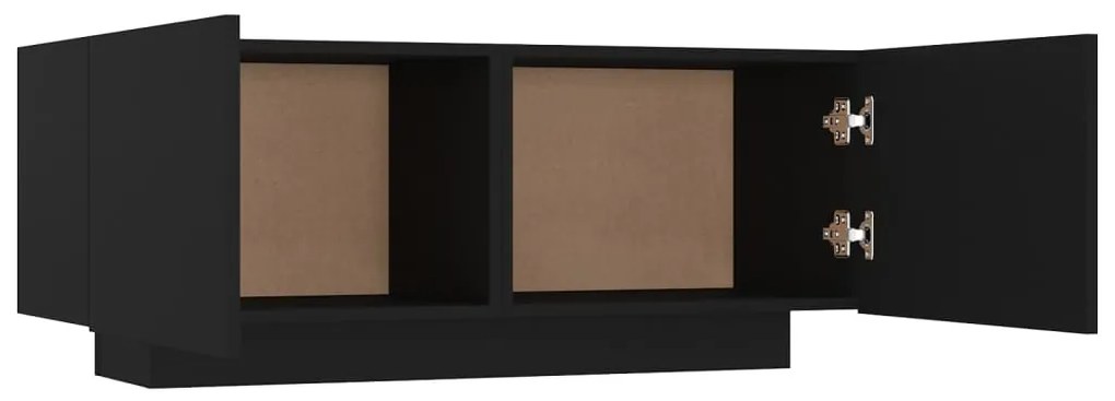 Mobile Porta TV Nero 100x35x40 cm in Legno Multistrato