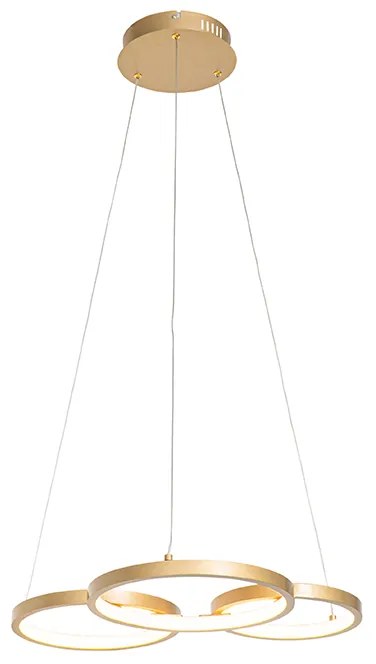 Lampada a sospensione dorata con LED dimmerabile a 3 livelli 3 luci - Rondas